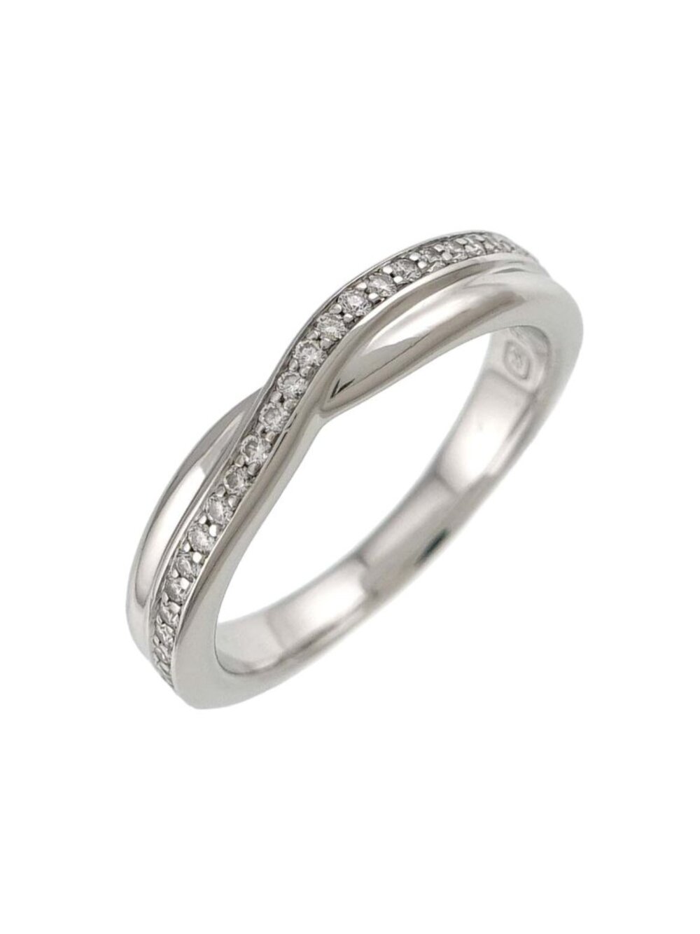 Harry Winston Tryst One Row Band Ring Diamond Platinum
